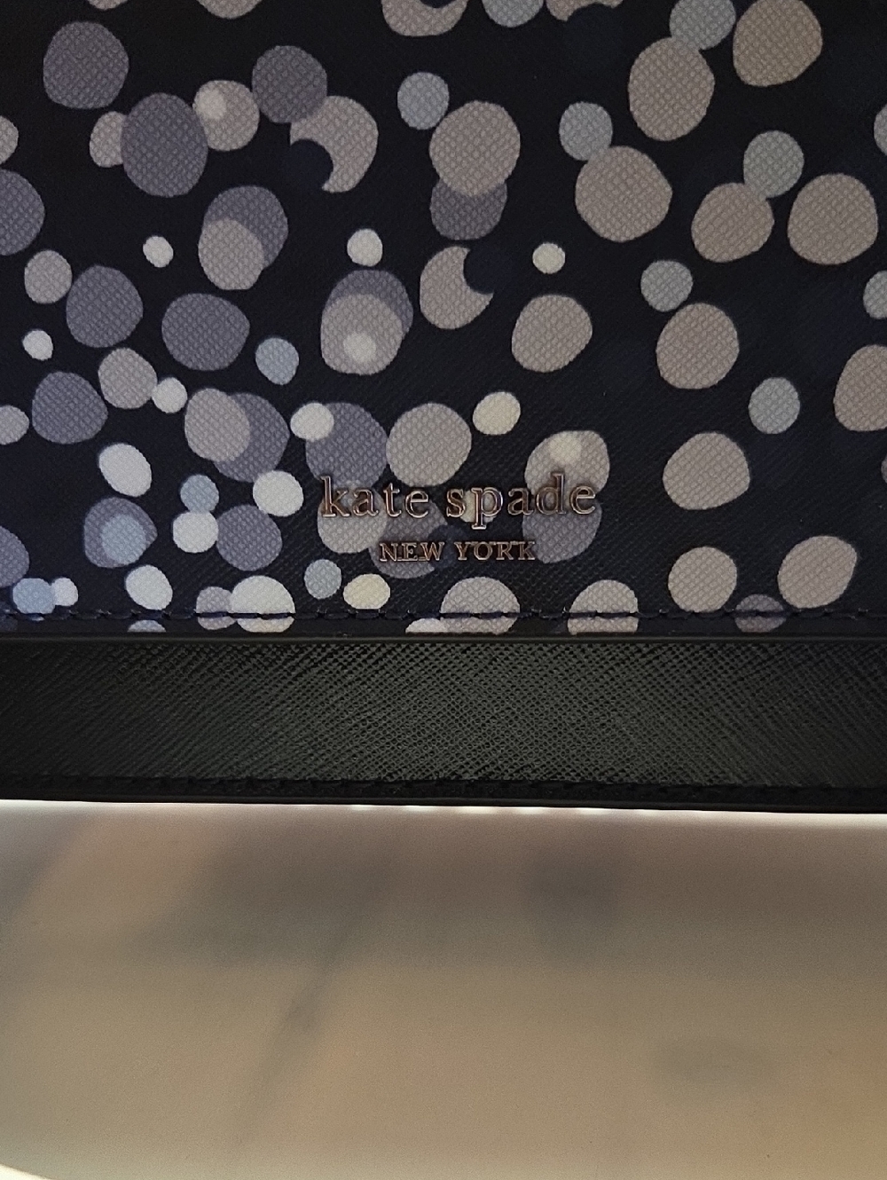 New Kate Spade Black and White Speckled Crossbody With Dust Bag - Picture 3 of 6